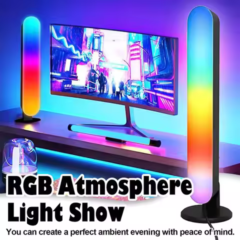 4Pcs RGB Pickup Light Music Rhythm Lights Upgraded USB Rechargeable Model Christmas Decoration Deskt