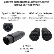 Adapter Type 2 To Gb/T And Gb/T To Type 2 Charger Ev Wuling Air Ioniq