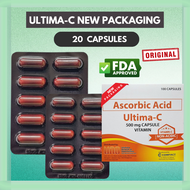 Ultima C 20/Capsules Pampataba na Vitamins, Sodium Ascorbate, Alkaline C based Non Acidic Vitamin C,
