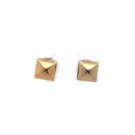 SilverWorks Goldplated Pyramid Faux Tunnel Stainless Steel Earrings BP5624