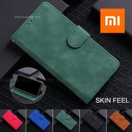 Case For Redmi 13C 5G /A3 Xiaomi 14 Note 13 Pro+ 5G /12 Xiaomi 13T/13 Pro /Note 12/12S Pro+ /12C A1 Xiaomi 12T/12/11T Pro 12 Lite Note 11/11S Pro+ 5G 10C Mi 11 Lite Note 10/10S Pro Pure Color Skin Feel Flip Cover Leather Magnetic Wallet Card Slot Casing