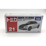 Tomica #21 ABARTH 124 Spider Scale 1/57 Diecast Car New