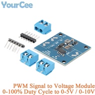 2pcs/1pc PWM Signal to Voltage 0-100% to 0-5V / 0-10V Output 22Hz-20kHz 3.3V-24V Digital Analog Sign
