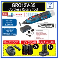 BOSCH GRO12V-35 CORDLESS ROTARY TOOL C/W GAL1210CV CHARGER + 1x12V 6.0AH BATTERY+FOC:2x 2.0AH BATTER