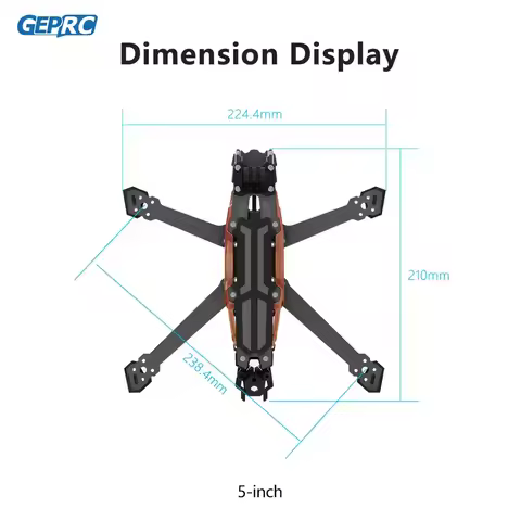 GEPRC Vapor D5 O4 Pro Frame 5 Drone Carbon Fiber RC FPV Quadcopter Helicopter Replacement Accessorie