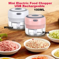 100ML Mini Electric Food Chopper Garlic Chopper Grinder Multifunction Processor Press USB Rechargeable