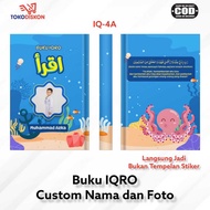IQ 04A Children's Iqro Book Custom Write Name and Photo Color Contents Black and White/ - Iqra Volum