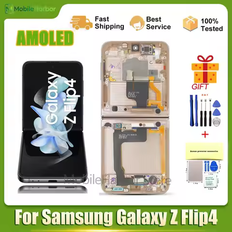 6.7" AMOLED For Samsung Galaxy Z Flip4 LCD SM-F721B SM-F721U F721 Display Touch Screen Assembly For 