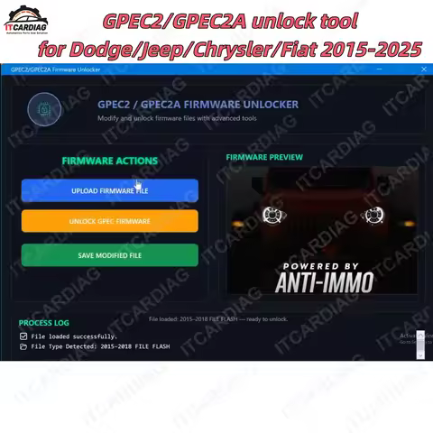GPEC2/GPEC2A Unlock Tool for Dodge/Jeep/Chrysler/Fiat 2015-2025 Unlocking GPEC2 and GPEC2A ECUs Firm