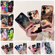 For Tecno Camon 20 Case CK6 CK6n Cover Fashion Painted Dragon Soft Silicone Casing For Tecno Camon 2