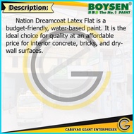 ◐ ▧ Nation N-1540 Dreamcoat Flat Latex White by Boysen (16 liters pail)