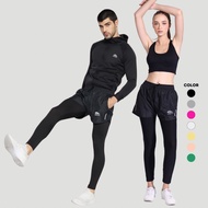 MANIAK 2in1 Running Shorts for Men and Women Long Leggings for Running, Fitness, Zumba, Badminton (P