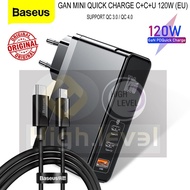 Baseus CHARGER GAN2 PRO QUICK CHARGING C+C+U 120W EU ORIGINAL