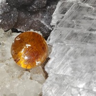 錦鋰金魚水晶球|多黃色調沒打孔|水晶|crystal