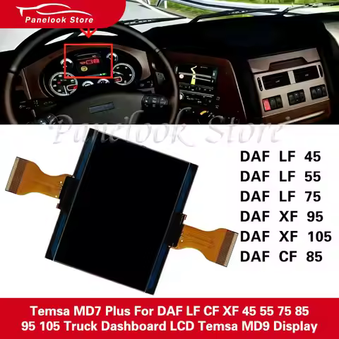 LCD Display Temsa MD7 Plus For DAF LF CF XF 45 55 75 85 95 105 Truck Dashboard LCD Temsa MD9 Display