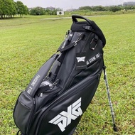 PXGBracket Bag Golf Bag SynthesisPULeather Tripod Bag Men's and Women's Leisure Sports Club Bag Black and White