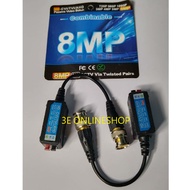 8MP 4K CCTV Passive Video Balun BNC Connector Adapter Transmitter & Transceiver