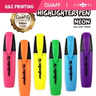 [1pc] [1pc] Highlighter Pen 6 Color Set Marker School Office Stationery | QNC