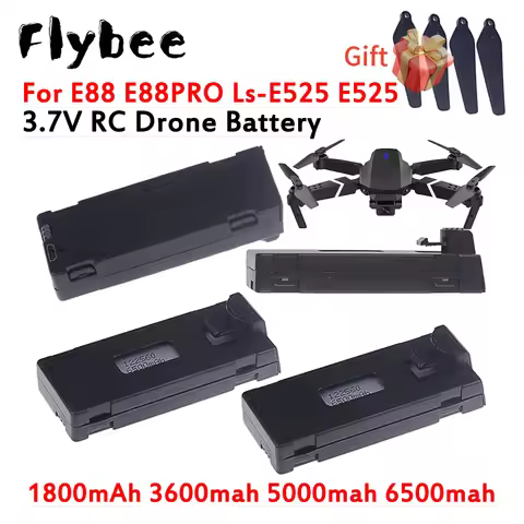 3.7V Drone Battery 6500/5000/3600/2600/1800mah For E88 E88PRO E99 E525 E100 S98 F185 F195 P1 K3 P10 