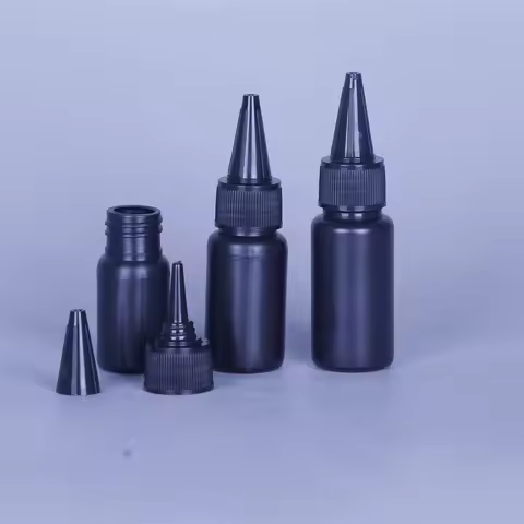 10ml/20ml/30ml/50ml Squeeze Bottle 100pcs 10ml/20ml/30ml/50ml Balck Squeeze Bottle Empty Glue Applic