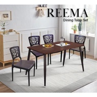 REEMA Dining Table Set With 4 3V HIVE Dining Chairs  笠马餐桌套装配带4 张3V HIVE 餐椅