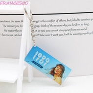 FRANCESCO Taylor Swift CD 1989 Pendant, Creative Fashion Singer Taylor Swift Keychain, Star Singer Mini Interesting Song Player Acrylic Keyring Kids