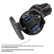 USB Charger for NX500 NX400 CB500X CB400X 2021-2025 Motorcycle QC3.0 Dual USB Socket 12V-24V