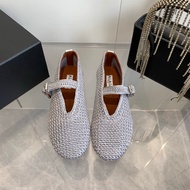 Alaia Ladies 2026 Spring Summer New Style Wool Knitted Dizzy Mary Jane Shoes