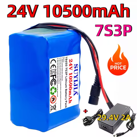 7S3P 24V 10500mAh 18650 Rechargeable Batteries 29.4V Lithium Battery Wheelchair Battery 7s3p Battery