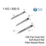 [ 1 UNIT ] HIN Flat Head Nail / Soft Board Nail / Paku Kepala Besar / Paku Kepala Rata