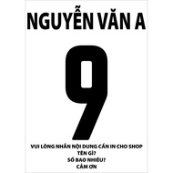 Quần áo thể thao đồ đá banh không logo Egan Astra CÓ IN tên số