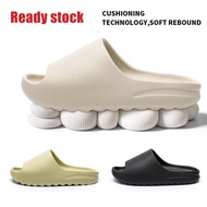 【Bangkokspot】 YEZZY SLIDES Coconut Slippers Men Wear Couple Summer Slide Sandals Outdoor Thick Sole 