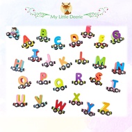 Magnetic 123 Number Train / ABC Magnet Train Alphabet Wooden Car Children Toy (Compatible with IKEA 