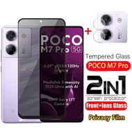 Privacy Tempered Glass For Xiaomi POCO M7 Pro 5G 2025 Camera Lens Screen Protector POCOM7 M7Pro POCO