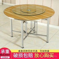 Table Dining Table Dining Table Round Table Folding Table Canteen Household Country Rack Hotel Large