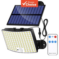 1/2 Pack 128LED Outdoor Split Solar Lights, 16.4ft (5M) Cable, Motion Sensor Solar Light - IP65 Wate