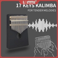 LOMMI 17คีย์ Kalimba Thumb เปียโนไม้เดี่ยวสีดำ Kalimba ครอบครัวเครื่องดนตรี K07-Black