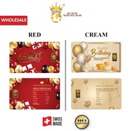 Gold Bullion 1 gram 999.9 Gold Bar Happy Birthday Collection