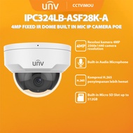 Unv IPC324LB-ASF28K-A 4MP FIXED IR DOME BULB IN MIC IP CAMERA POE
