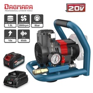 DAGMARA DCAC01 20V Cordless Air Compressor with 4.0Ah Battery & Charger，Portable, Oil-Free, for Nail