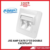 J02 AMP CAT 6 3*33 DOUBLE FACE PLATE