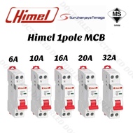 Himel 1 Pole MCB 6A/10A/16A/20A/32A Miniature Circuit Breaker Sirim Approved