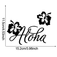 Flower Aloha Hawaiian Car Sticker Accessories Vinyl PVC 15.2cm*11.5cm Motorcycle Car Styling Decal