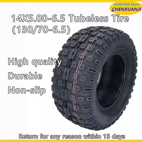 14x5.0-6.5 Tubeless Tyres Electric Scooter Tires 14 Inch Vacuum Tires 130/70-6.5 High Quality Non-sl