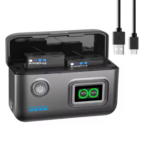 2200mAh Battery For Insta360 Ace Insta360 Ace Pro Insta360 Pro 2 Camera battery With 2-Slots LCD Fas