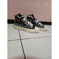 Second C*umbleverse X CDG High Black Heart Japan Market Shoes size - 35