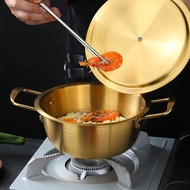 Korean Style Instant Noodle Pot Internet Celebrity Instant Noodle Pot Golden Binaural Ramen Pot Household Small Saucepan Instant Noodles Pot Dormitory Fantastic