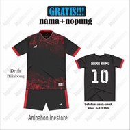 Free Nama Nomor Punggung  jersey futsal anak baju bola anak Murah