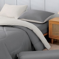 G.House Online TRUFFLE ชุดเครื่องนอนพร้อมผ้านวม 5 ชิ้น ขนาด  5  ฟุต รุ่น SUNKO-03 สีเทา ของแท้