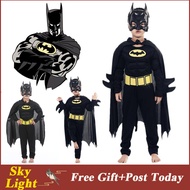 Kids Boys Batman Costumes Mask Cloak Movie Cosplay Hulk Suit Halloween cosplay Boy Birthday Gift